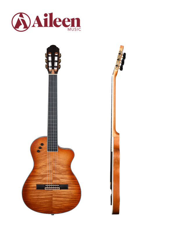 Thin body 39" acoustic electric guitar Flamed okoume(WCG170CE)