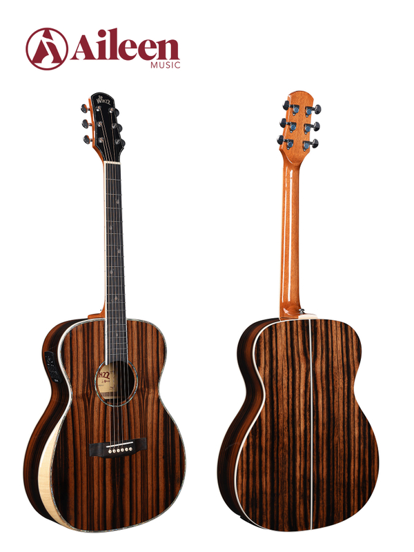 WAG902E-OM Musical Instrument Winzz Exotic Material OM Shape 40" Acoustic Guitar