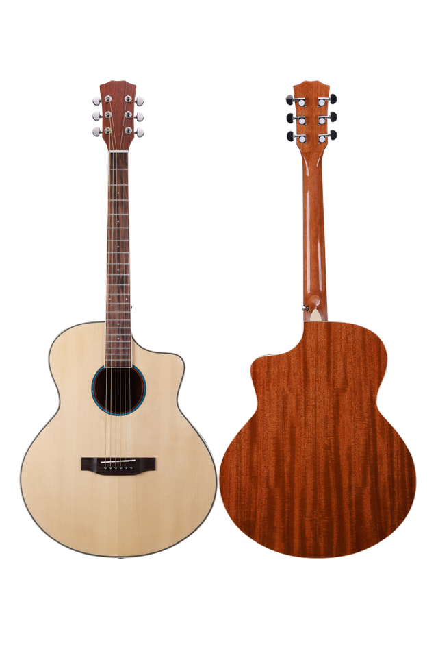 AFM10 High Quality Glossy Finish Solid Top 40" Acoustic Guitar