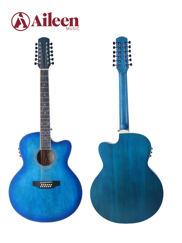 AF-H01LCE Hand Rubbed Matt Finish 12 Strings Acoustic Guitar