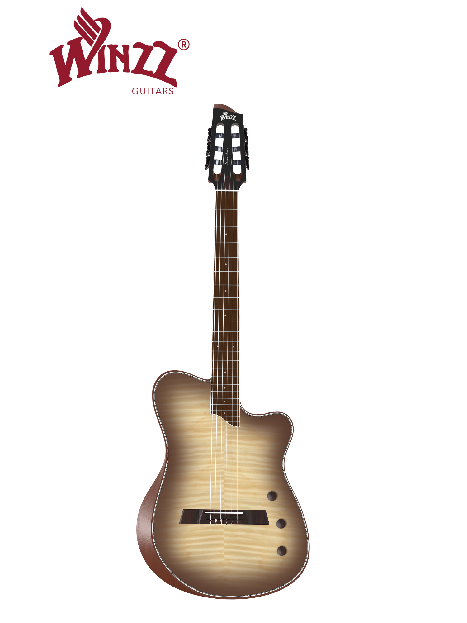 WCG370 China Musical Instruments Manufacturer Winzz Nylon-string 39" Electro-acoustic Guitar