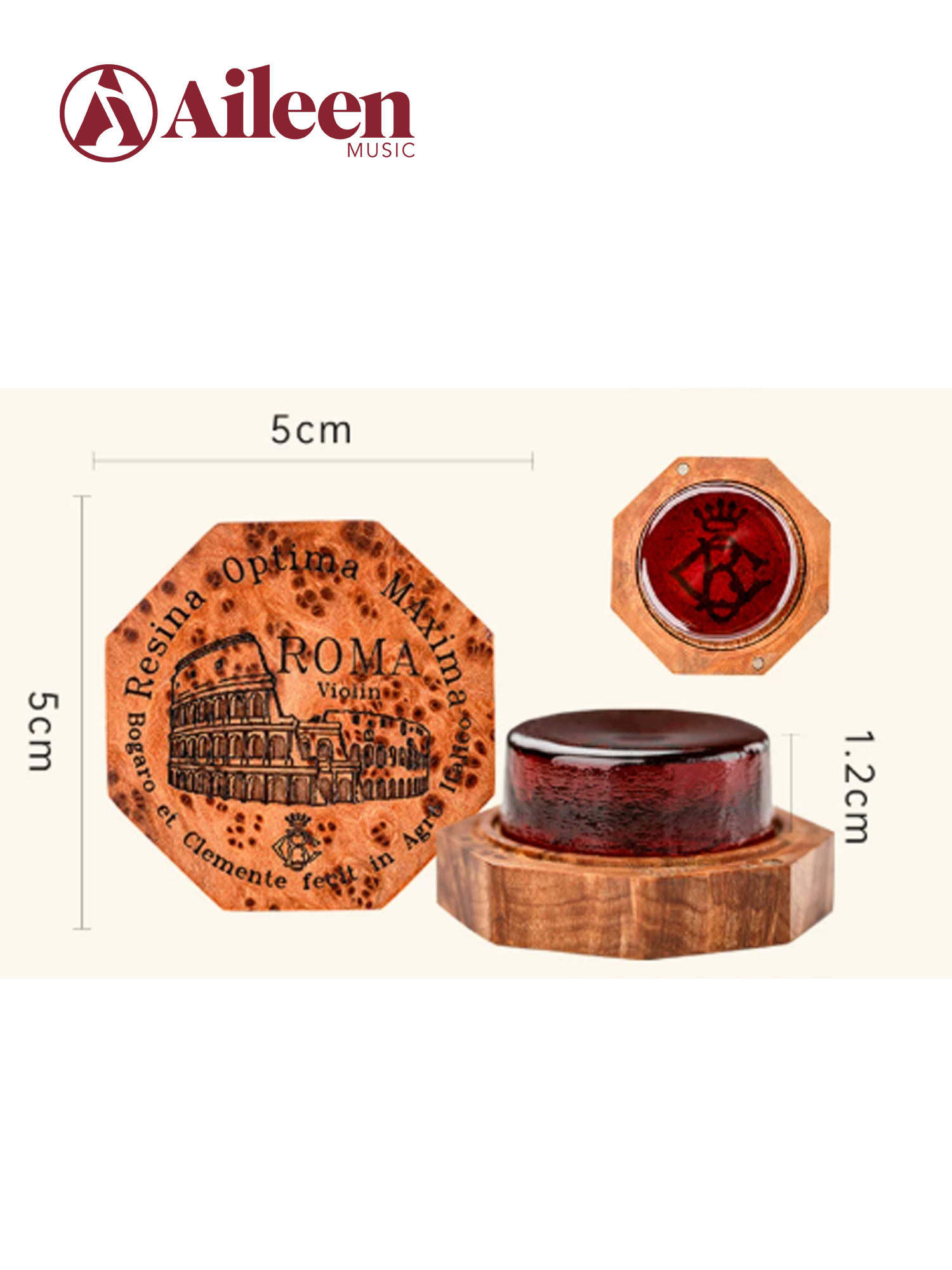 Bogaro&Clementi Octagonal Box Violin Rosin