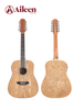 AF55E-12 12 Strings Quilted Ash Plywood Top 44'' Acoustic Guitar 