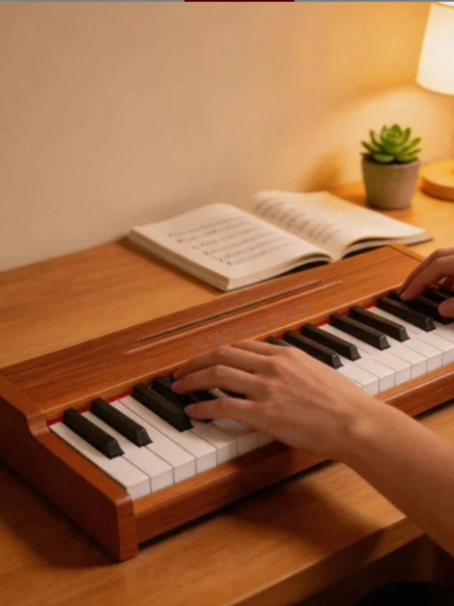 EK3701W Touch-sensitive Buttons BT Audio Professional Music Keyboard 37 Keys Electric Keyboard