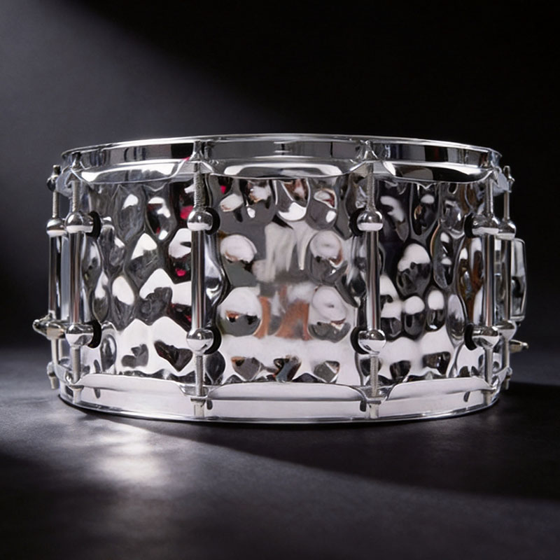SN-LH1 14''x6.5'' Steel Drum Shell Hammered Finish Professional Snare Drum