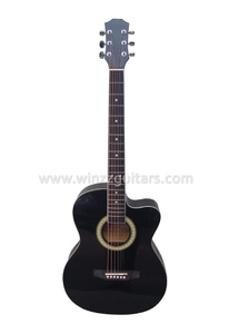 38" Cutaway Linden plywood Acoustic Guitar Colorful (AF227CA-38)