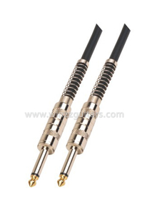 Low price Black PVC 6mm Spiral Guitar Cable (AL-G012)