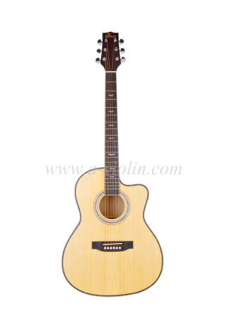 Musical Instrument Dreadnought Linden Plywood Maple Acoustic Guitar (AF168CW-40)