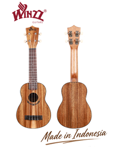AU603-23 Winzz Quality Concert Koa (white Fiber) Plywood 23'' Ukulele Made in Indonesia