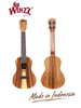 AU604-21 Winzz Quality Soprano Teak (white Fiber) Plywood 21'' Ukulele Made in Indonesia