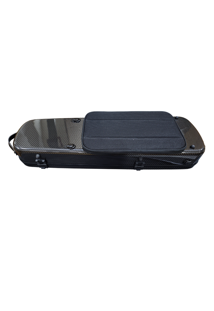 CSV-C68- GTBK Aileen Patent Cherishing Series 4/4 Glossy Carbon Fiber Black Violin Cases