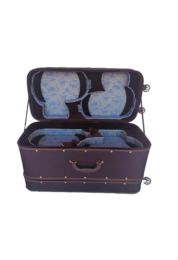 CSV804A Wholesale Professional Wooden 4/4 Eight Violins Hard Case With Wheel