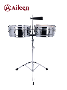 TM100C General Grade Percussion Synthetic Head Tambali Drum with Cow Bells
