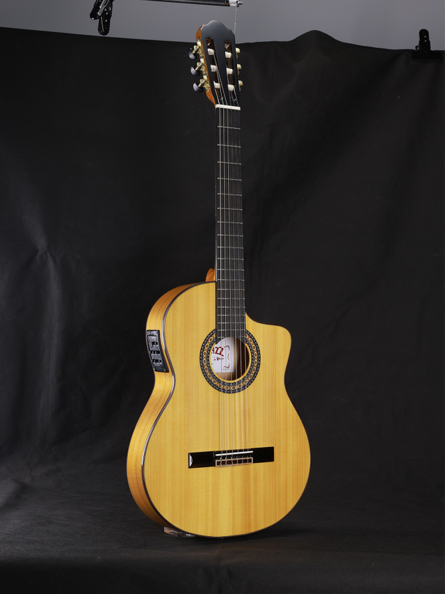 WCG190CE 39'' A Grade Solid Spruce Top Gloss Finish Flamenco Guitar 