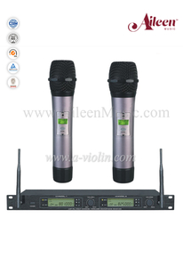 Dual Receiver Wholesale Price FM UHF MIC Wireless Microphone (AL-2200UM)