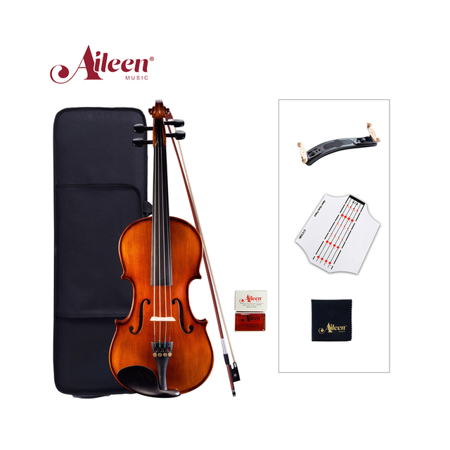 Wholesale Middle Grade Flame Back Metal violin german prices(VM100)