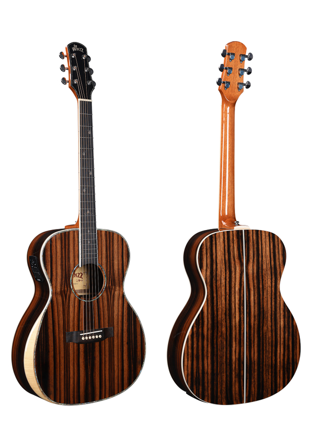 WAG902E-OM Musical Instrument Winzz Exotic Material OM Shape 40" Acoustic Guitar