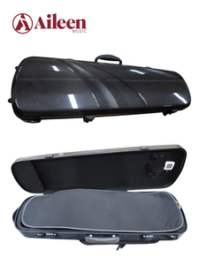 CSV-C68- GTBK Aileen Patent Cherishing Series 4/4 Glossy Carbon Fiber Black Violin Cases