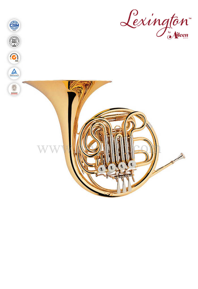 Standard Brass lacquered 4-Keys Single Yellow brass French Horn（FH7044G）