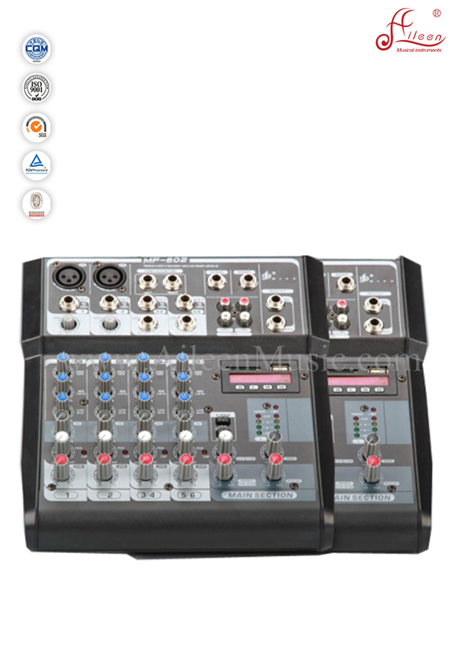 Professional 6 Cannles Mixer Digital Mixing Consoles (AMS-F602)