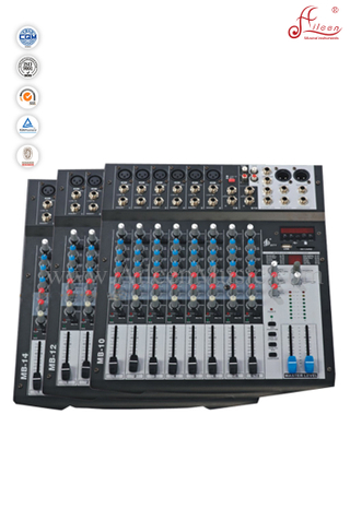 Professional 6 Channles Clip Led Mixer Mixing Console (AMS-D604-EFF)