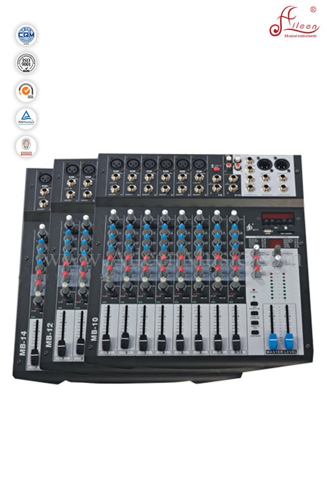 Professional 6 Channles Clip Led Mixer Mixing Console (AMS-D604-EFF)