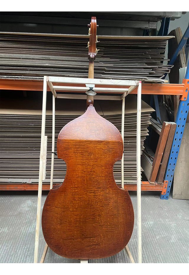 Solid Wood Student Contrabass 1/2 Double Bass with Flat Back(GDB220F)