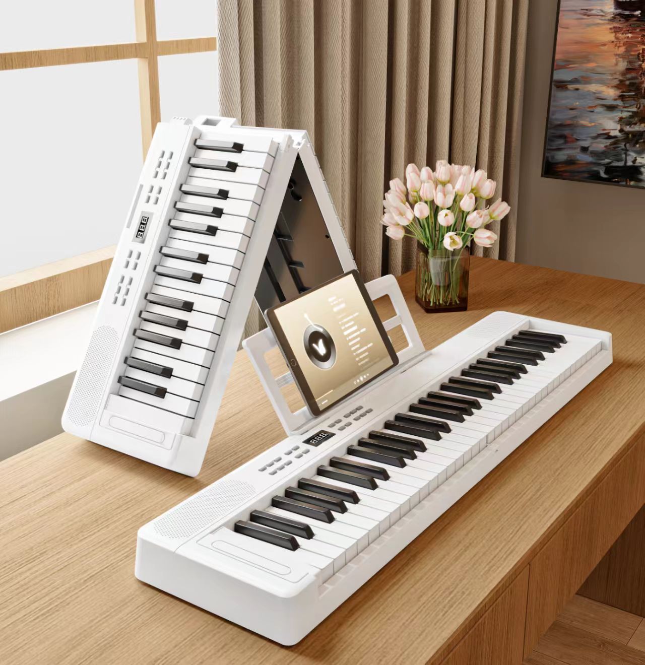 EK-F6102 Fashion Musical Instruments 61 Keys Foldable Keyboard