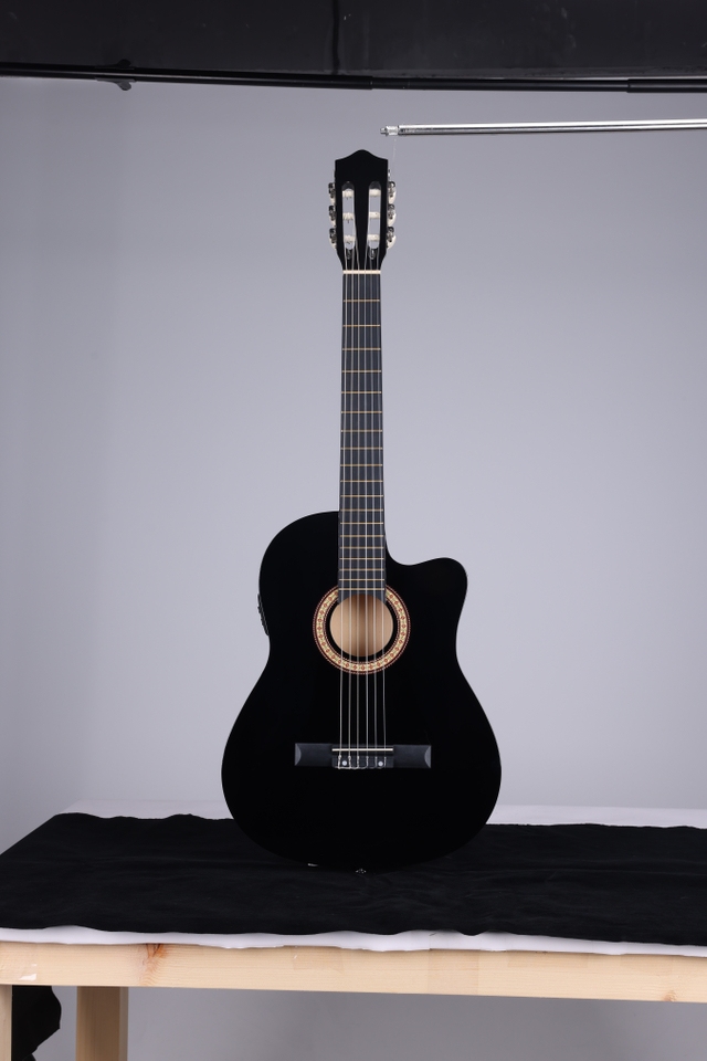 39" Cutaway Linden Plywood Thin Body Student Electric Acoustic Guitar (AC001ET)