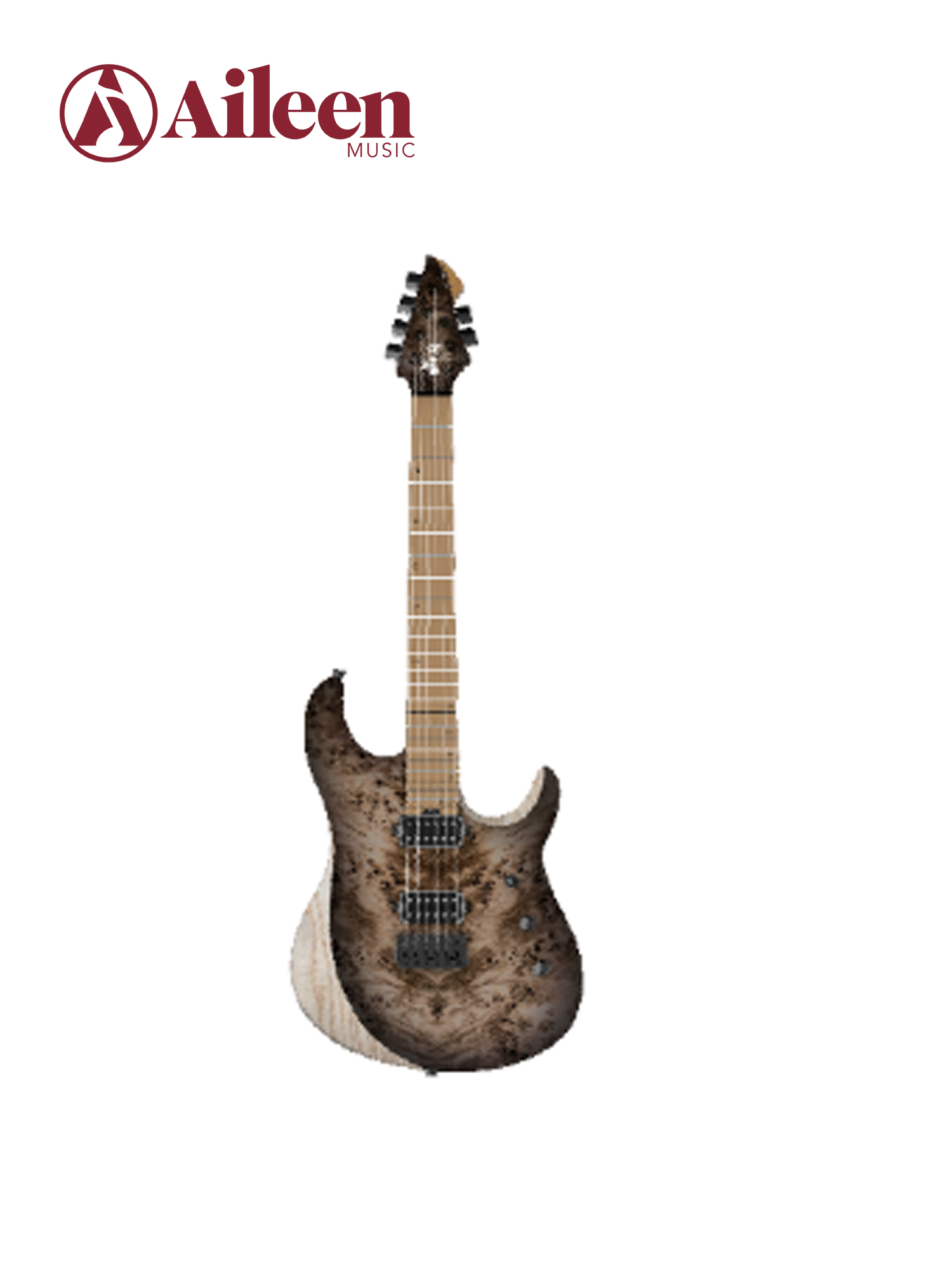 WINZZ Swamp Ash+Poplar Burl Top Electric Guitar WOS150-24-AP