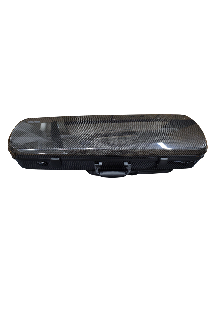 CSV-C68- GTBK Aileen Patent Cherishing Series 4/4 Glossy Carbon Fiber Black Violin Cases