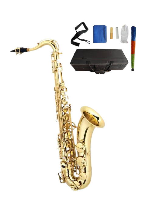 SP0011G Wholesale Woodwind Instrument Gold Lacquered BB Key Tenor Saxophone
