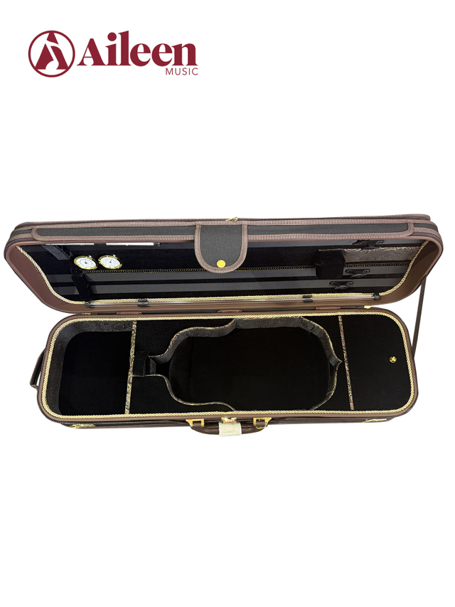 Oblong Shape 4/4 Deluxe Wooden Violin Hard Case CSV1075