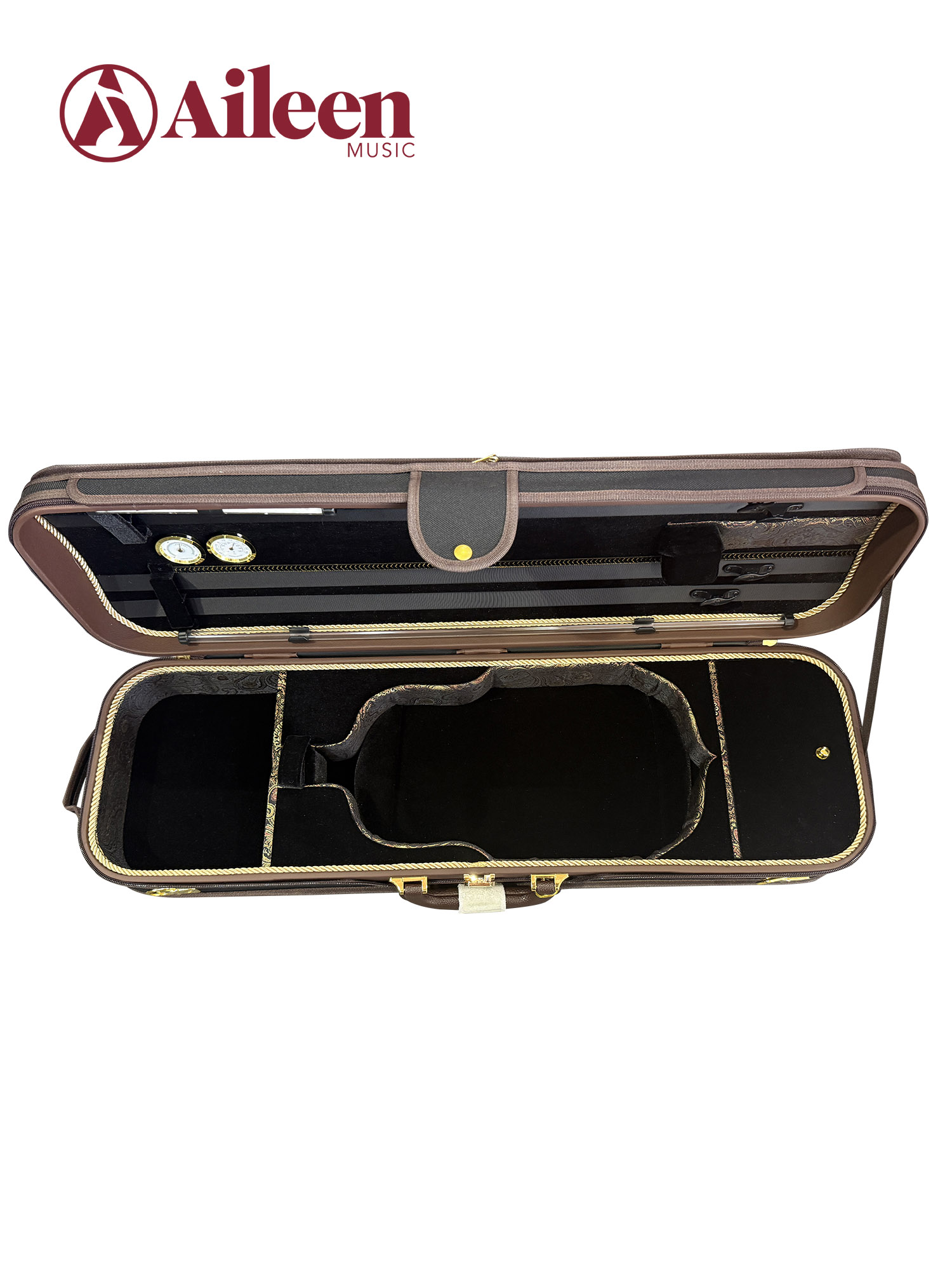 Oblong Shape 4/4 Deluxe Wooden Violin Hard Case CSV1075