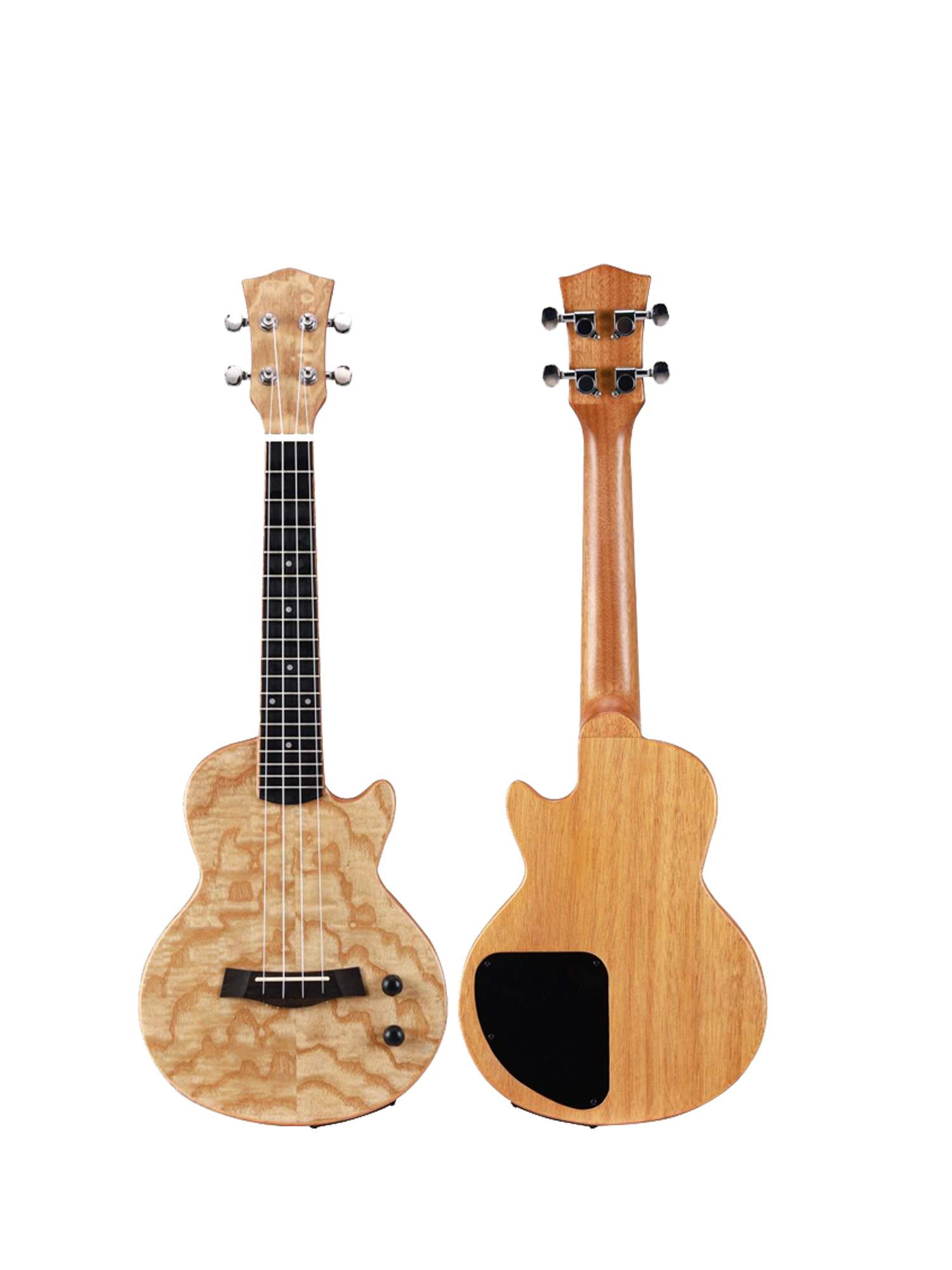 EUP74 LP Style Solid Wood Thin Body High Quality 26" Electric Ukulele