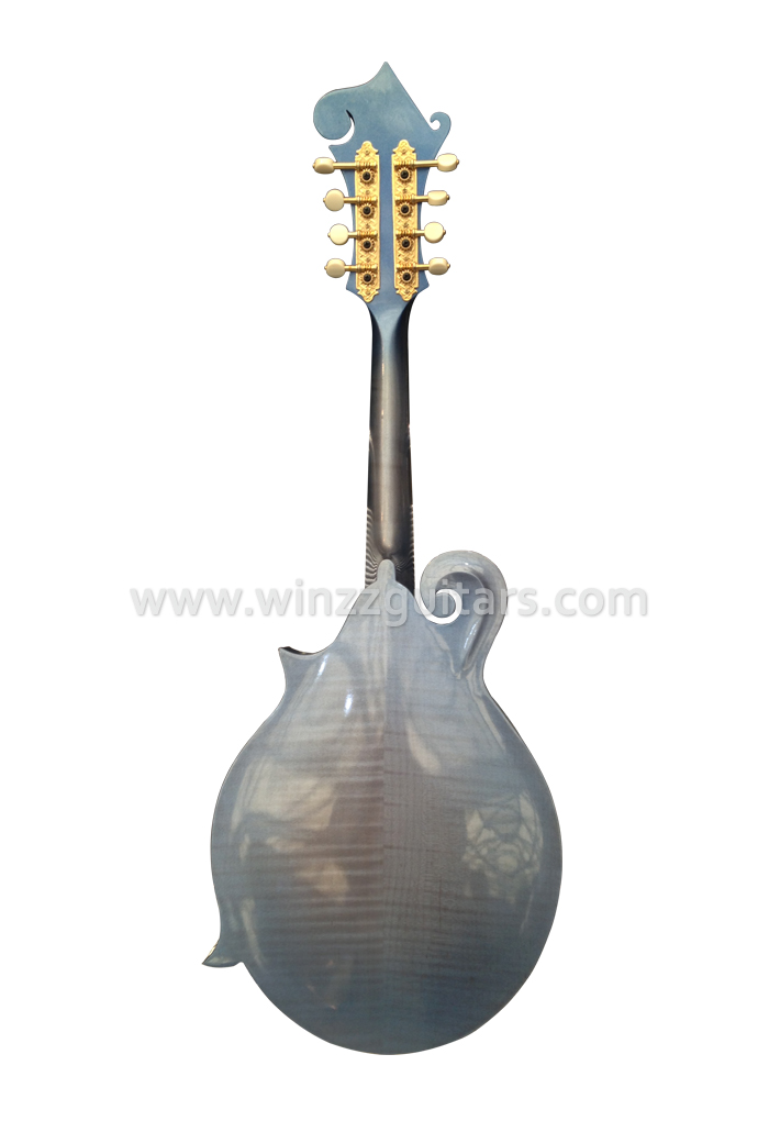 F Style Transparent Blue Solid Flame Mandolin (AM505F-B)