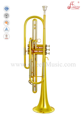 Yellow Brass Leadpipe Bb Key Bass Trumpet Manufacturer (BTP-H3900G-SYY)