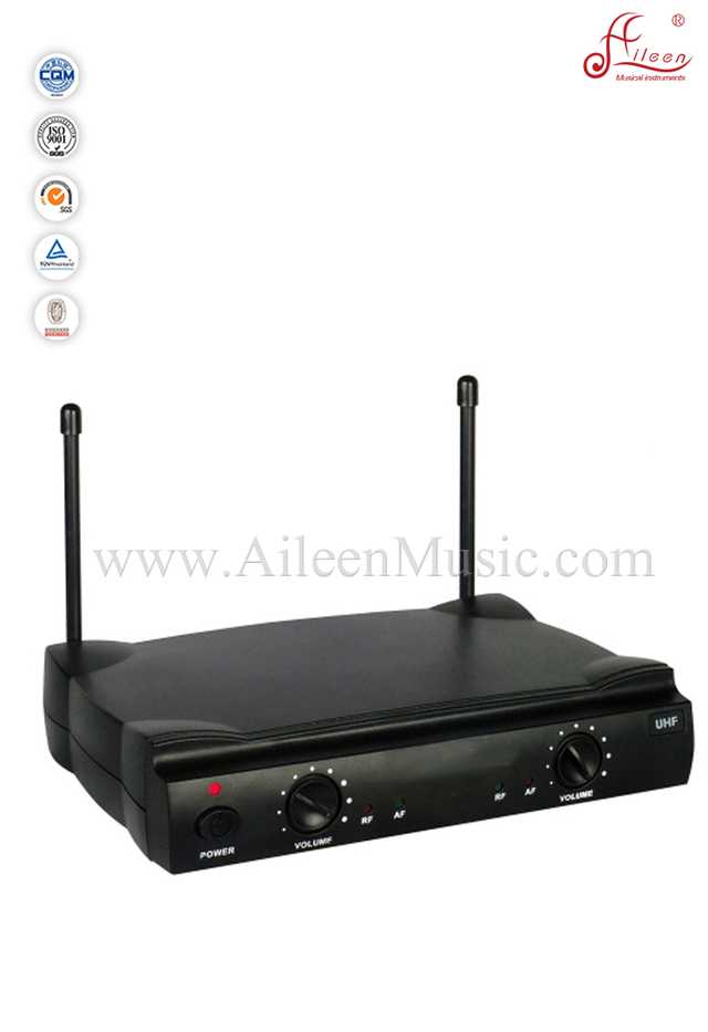 (AL-SE2019)Professional FM UHF Fixed Dual Channel Wireless Microphone